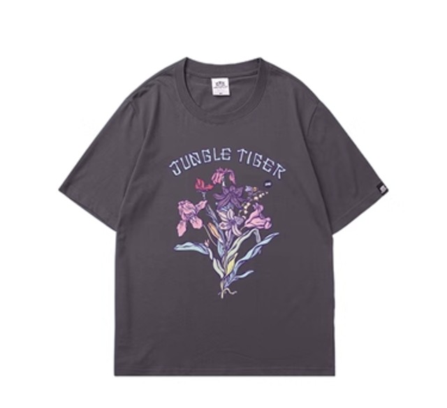 retro flower T-shirts 5colors  S〜XL【 202320417T1】
