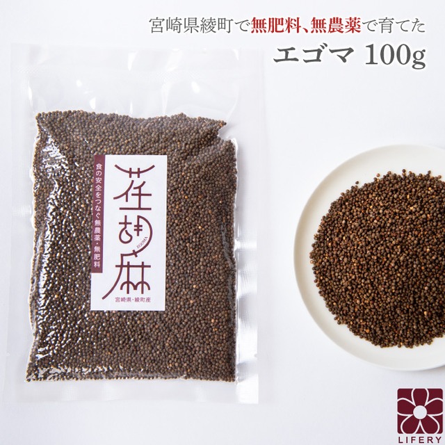 エゴマ エゴマの実 国産 えごま 無農薬 オーガニック 100g