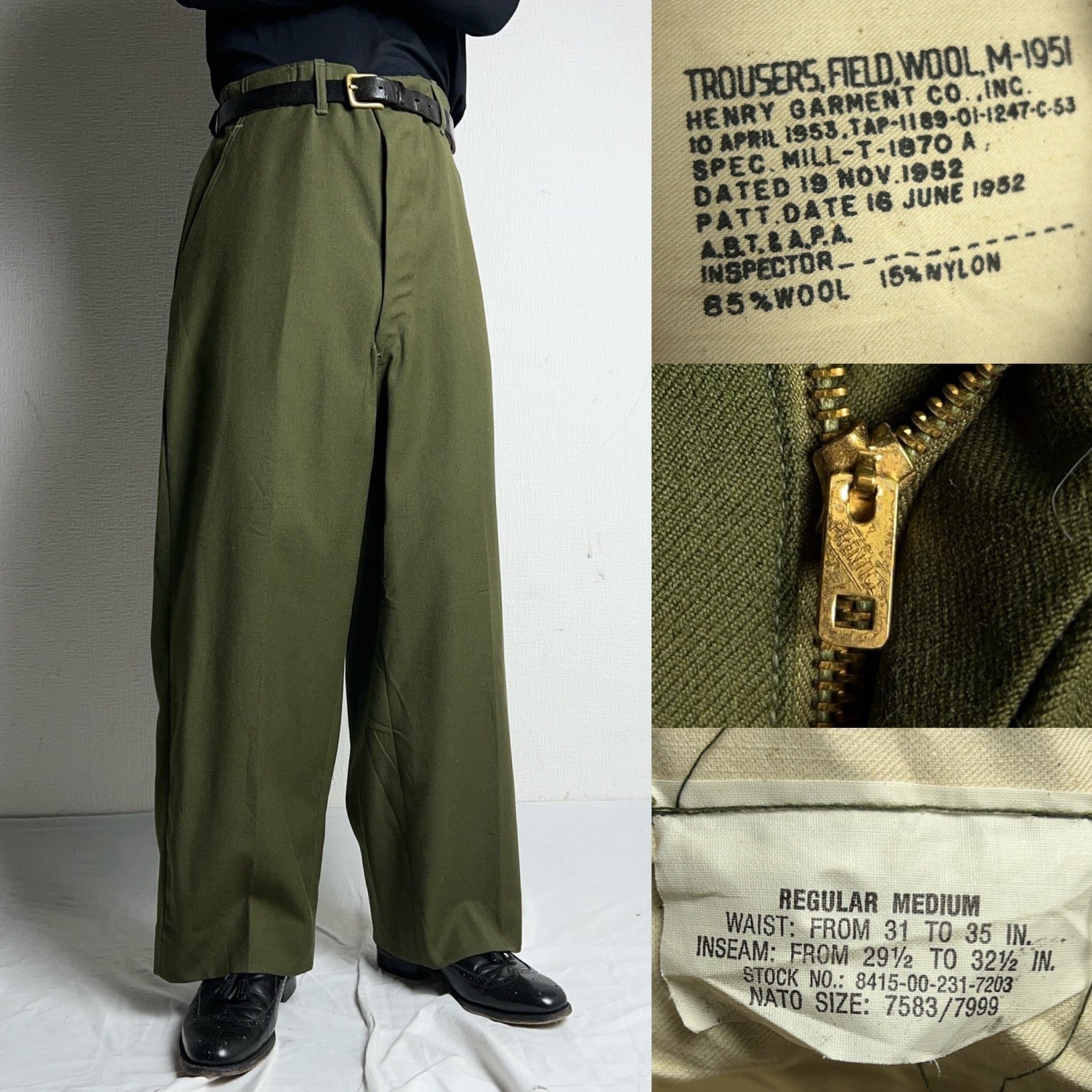 1950's M-1951 FIELD WOOL TROUSERS 50年代 U.S.ARMY M-51 フィールド