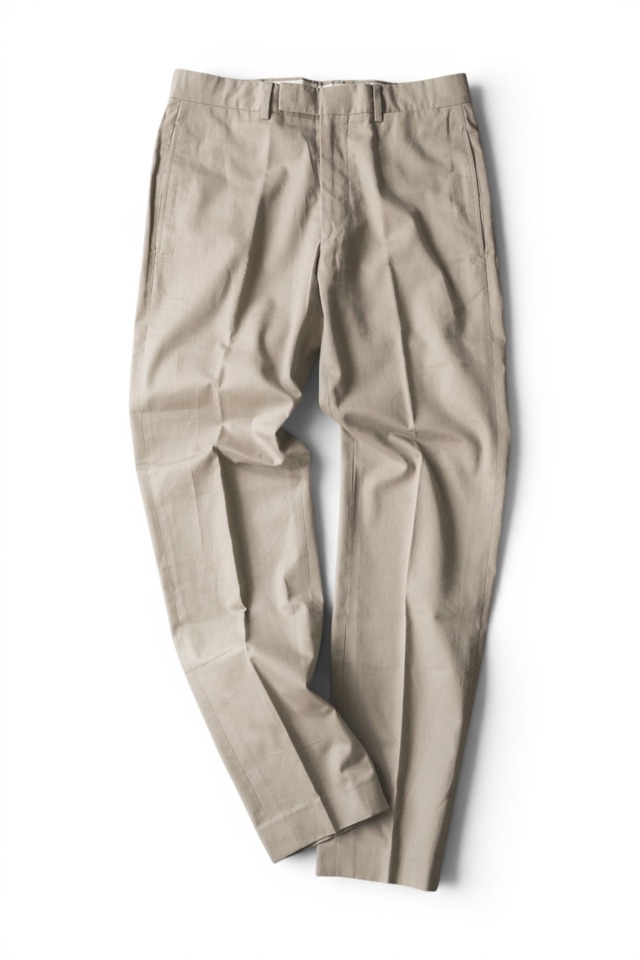00's "HERMÈS" Beige Color Cotton Chino Slacks Made in ITALY - "BOS" Model