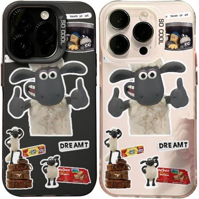 Arpe ひつじのショーン スマホケース 耐衝撃保護ケース iPhone SE3 iPhone SE 第3世代 用 ケース レンズ保護 アイフォン SE3 SE 第3世代 SE2 SE 第2世代 用 ケース 4.7インチ iPhone用ケース スマホカバー バンパー シリコーン保護カバー ケースカラー 白 B 3308