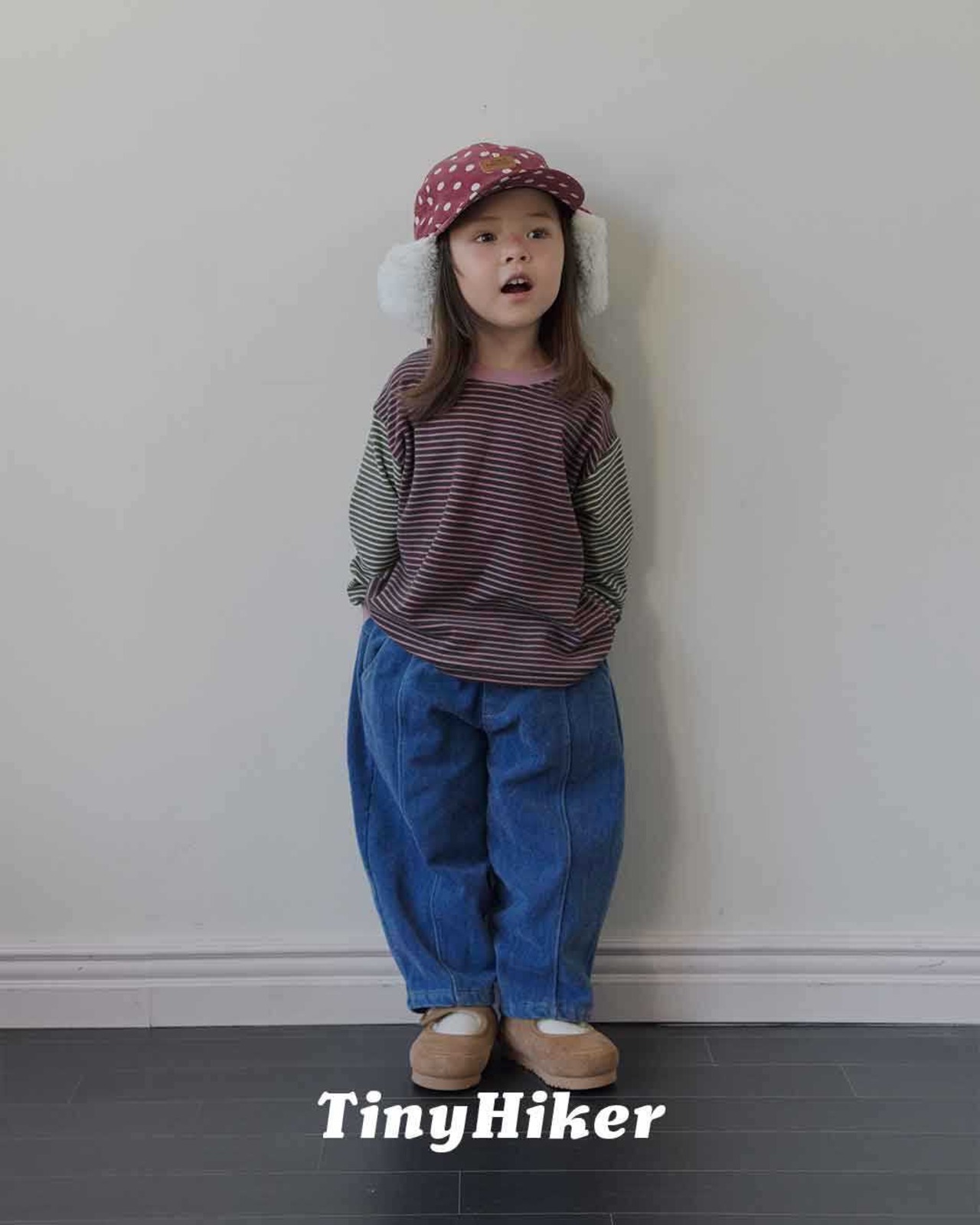 〖取寄〗韓国子供服 / 26winter / TinyHiker / マゴストライプT / キッズ *XS~XL*