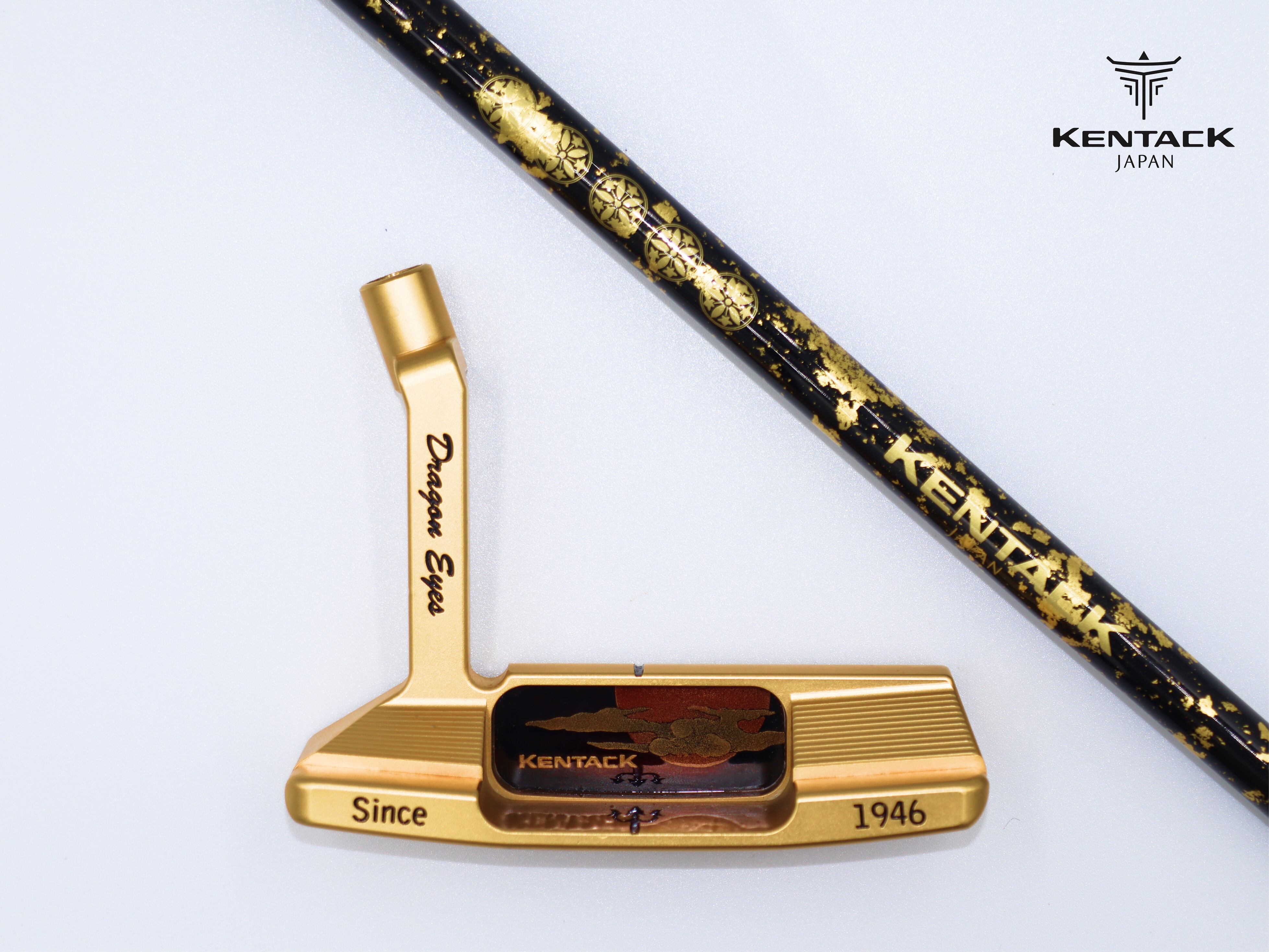 #159 Dragon Eyes 蒔絵24Kゴールドパター(月と雲)_5家紋シャフト