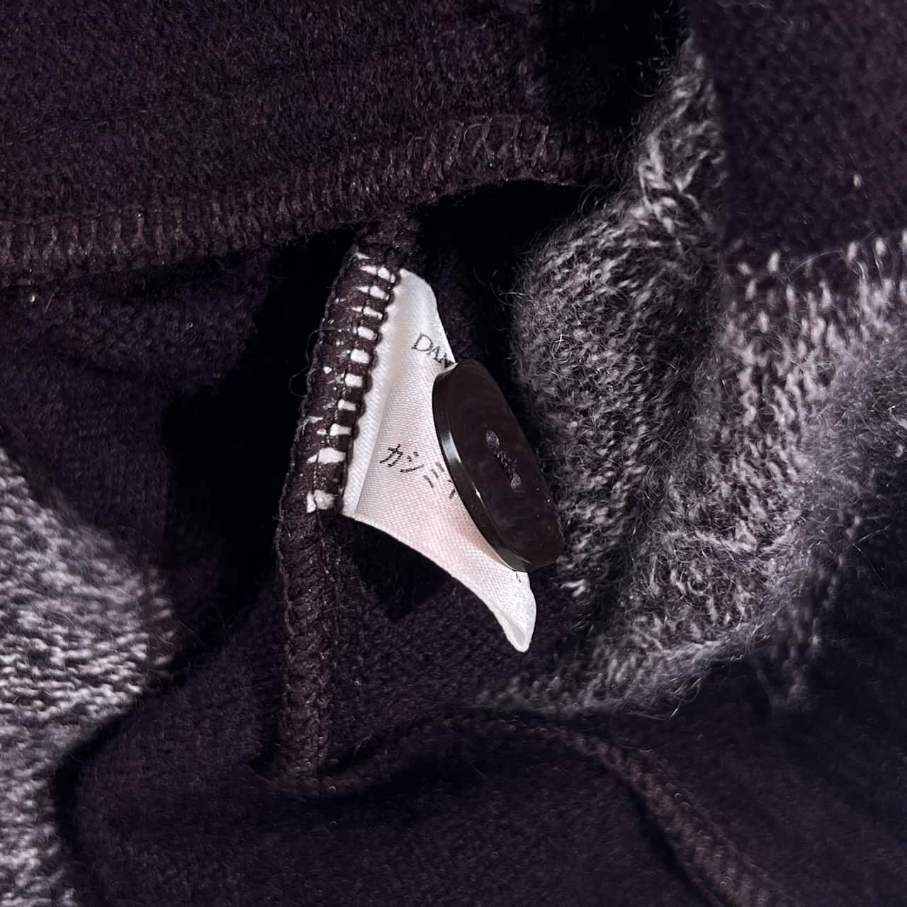 カシミヤ100% DALHAN ダルハン ニット カーディガン F/パープルブラウン ×グレー系 レディース