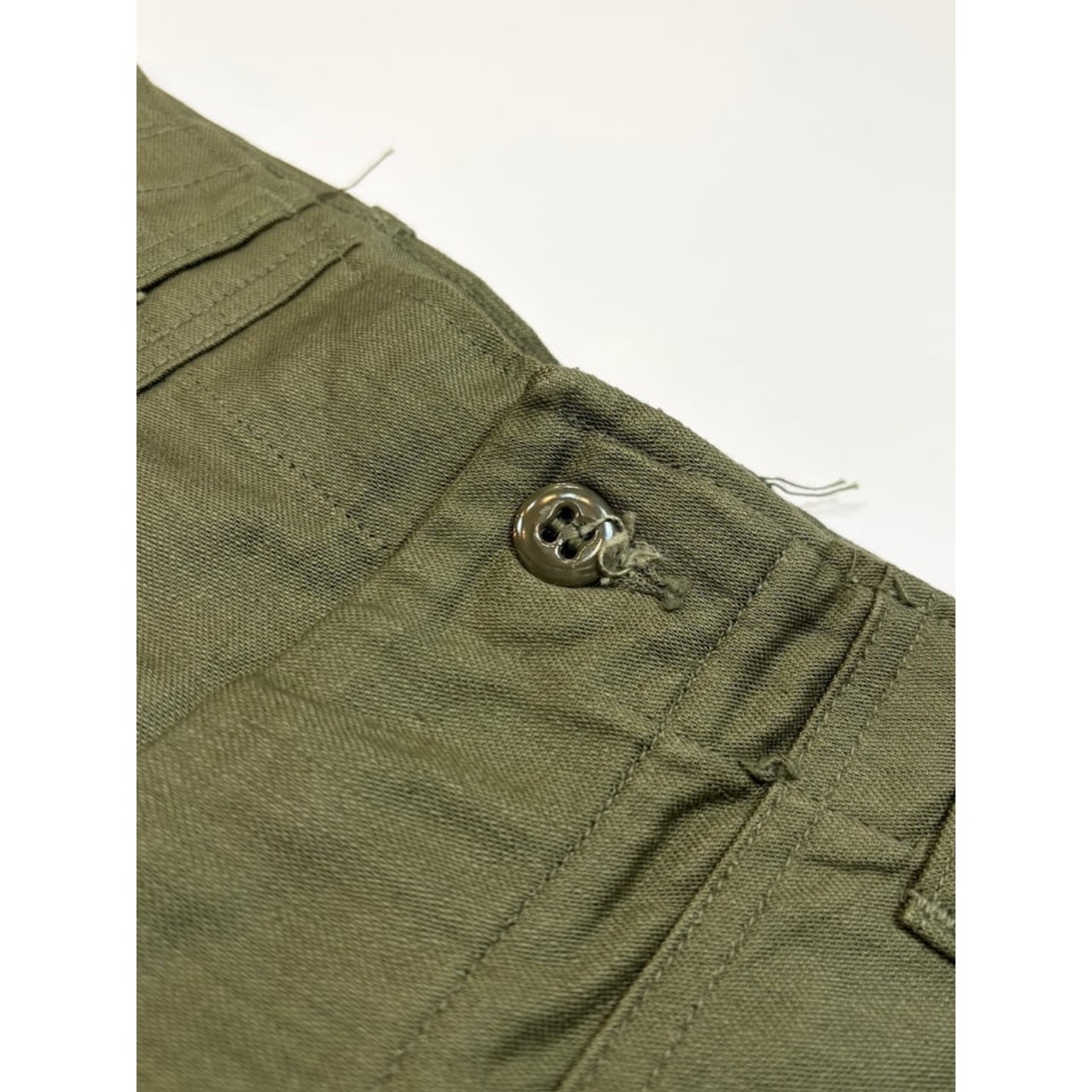 60s US ARMY OG-107 COTTON SATEEN BAKER PANTS Size W30L35→W29L31