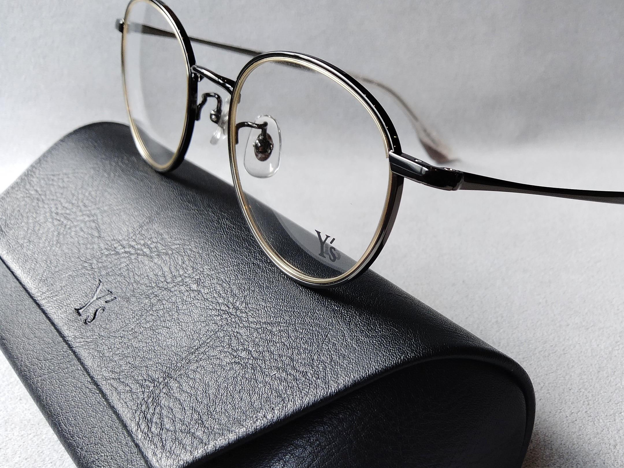 Y's (ワイズ) EYEWEAR 81-0030-3 // GUN ＆ LIGHT GOLD ［made in
