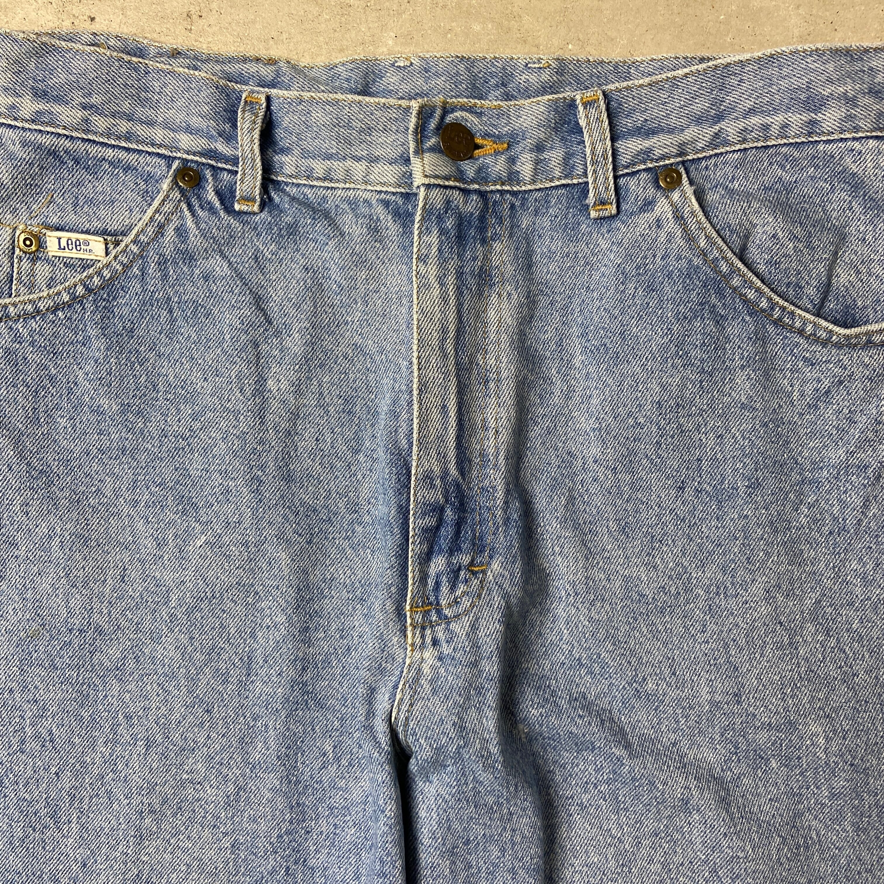 90年代 USA製 Lee e リー テーパード デニムパンツ 16PET W31相当 古着