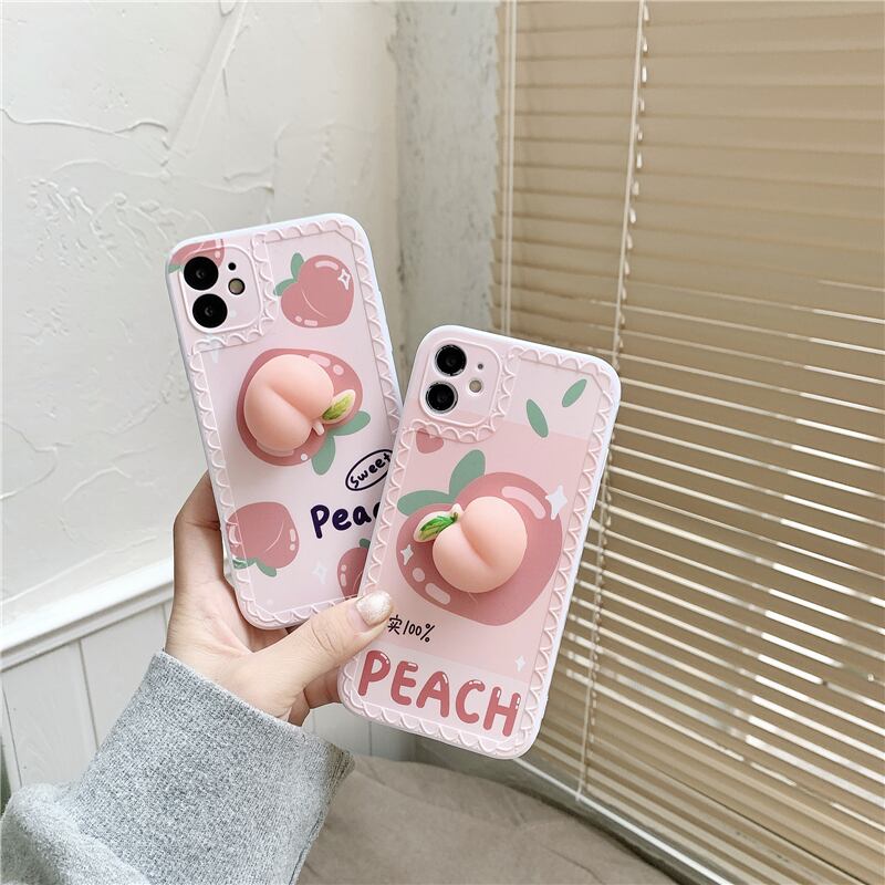 Iphoneケース スマホケース 立体 ピーチ 桃 ロゴ Peach Luluca 韓国トレンドファッションluluca ルルカ