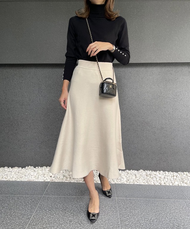 PBフレアニットスカート