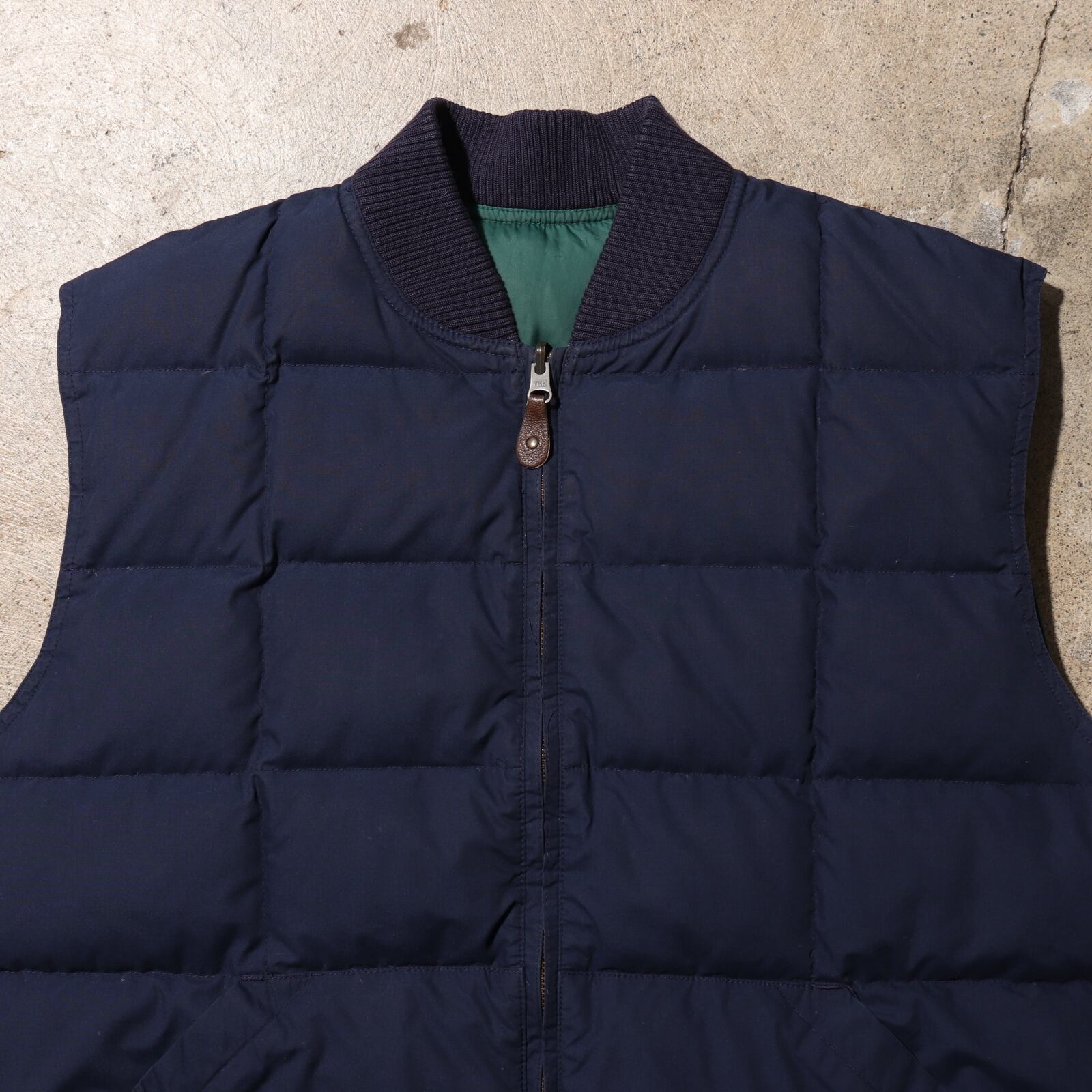 美品 L Eddie Bauer グレー グースダウンベスト エディーバウアー