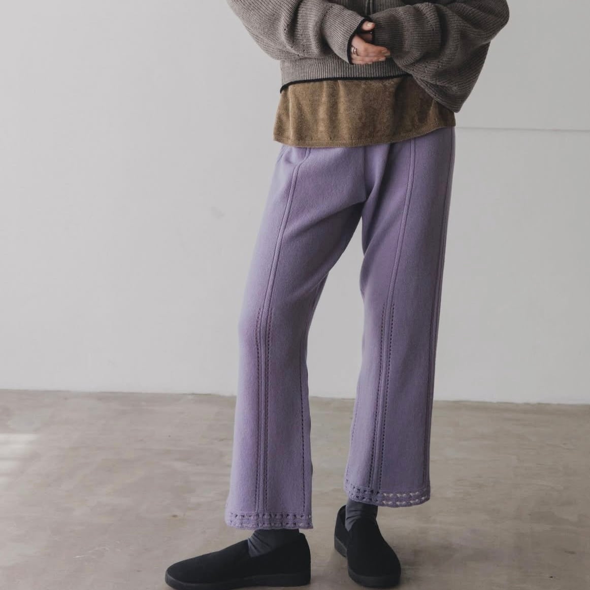 JOICEADDED【 womens 】Triangle pattern knit pants | Terminal