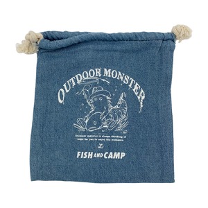 FISH&CAMP×OUTDOOR MONSTER デニム巾着　小