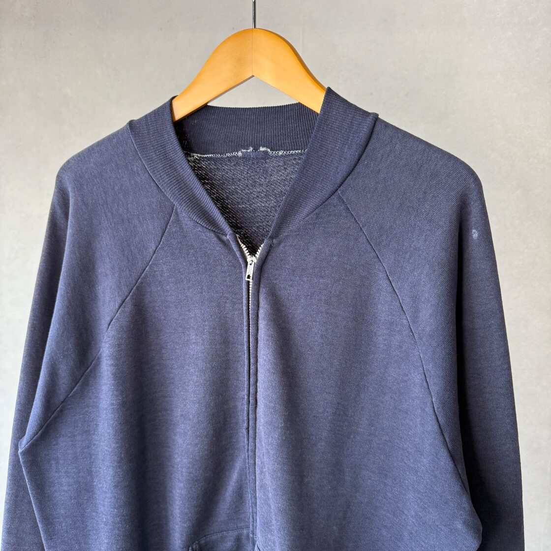 50s~60s Unknown EMAR Zip Vintage Fade Full Zip Sweat Cardigan | PAY ID