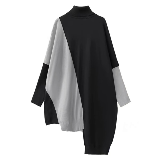 Asymmetric color block one piece【4color】 C1633