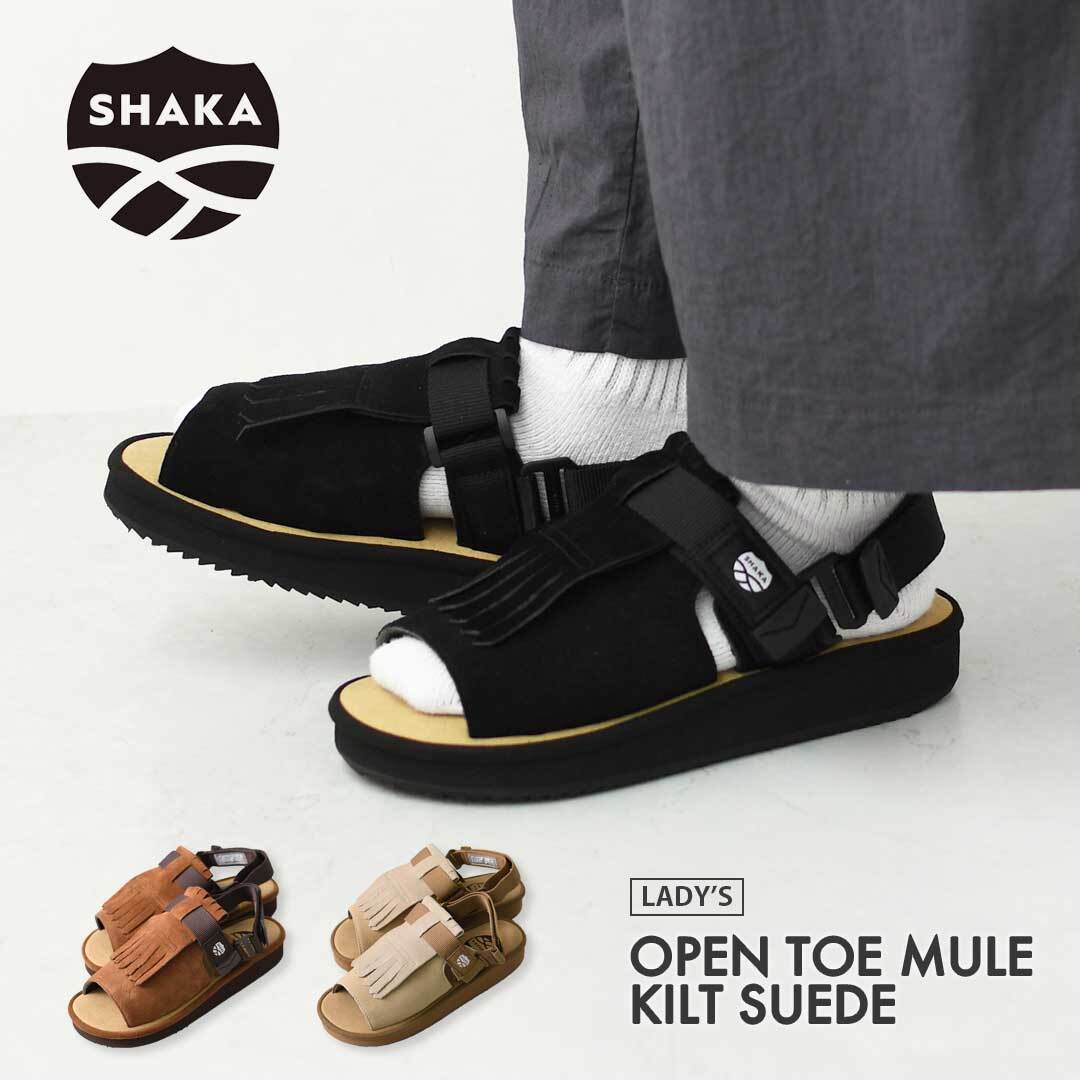 SHAKA [シャカ] OPEN TOE MULE KILT SUEDE [SK-356] オープントゥ