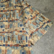 various human pattern linen shirt
