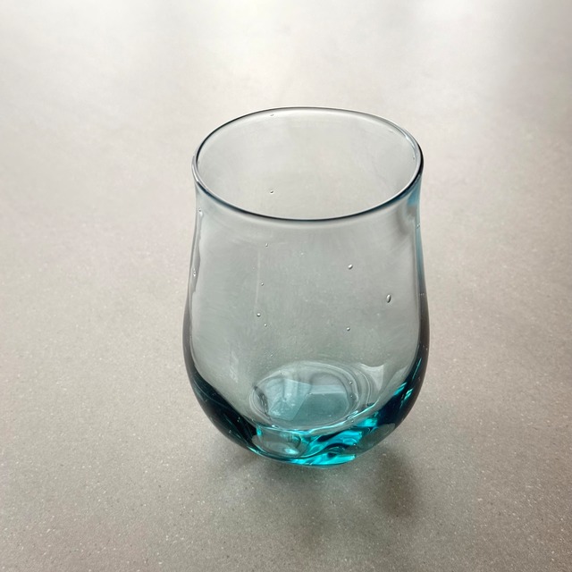 岩沢 達　丸ロンググラス　キャリコブルー　1