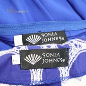 フラメンコ 衣装 SONIA JOHNES ソニアジョーンズ ツーピース セットアップ 上下セット ブルー系 ネイビー系 ホワイト系 青 白 ボランテ フリル ダンス パーティ 発表会 レース 華やか レディース 舞台 ダンス衣装 舞台衣装 発表会衣装 エレガント 上品 かわいい