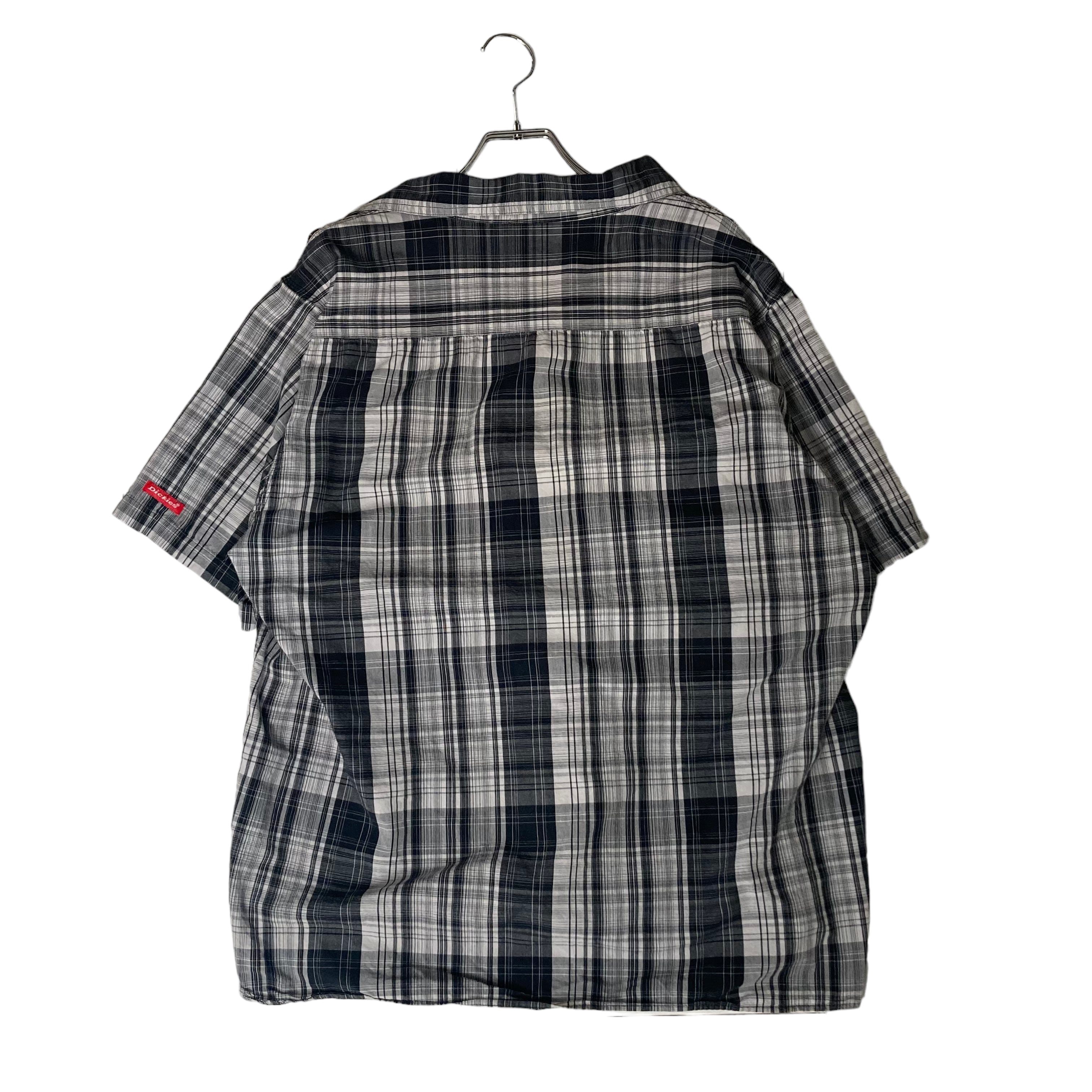 レアDickies ディッキーズ 半袖 チェックシャツ メンズ2XL 古着 ディッキーズ Dickies チェック柄 半袖 ボックスシャツ
