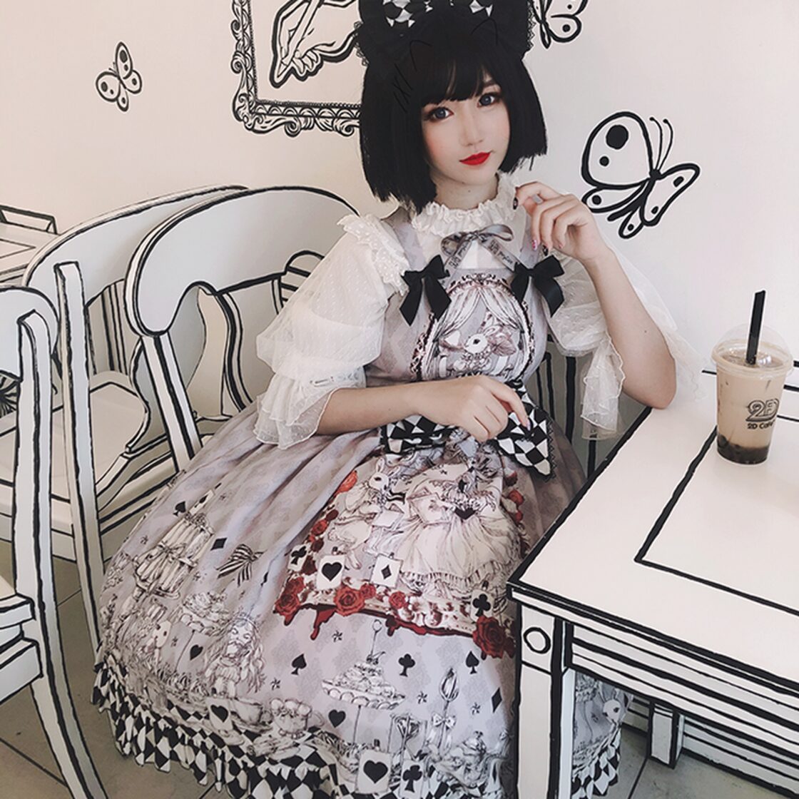 SEASONZ ゴスロリ JSK ジャンパースカート 闇ALICE レトロ