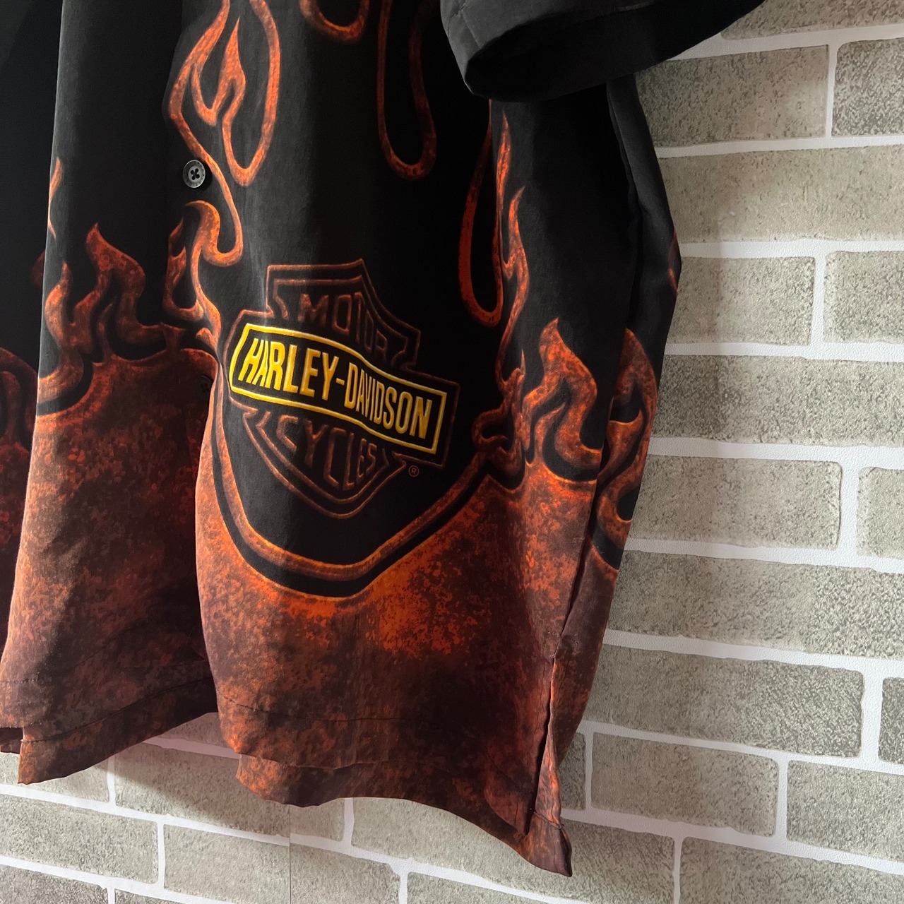 HARLEY-DAVIDSON ファイヤーパターンデザインシャツ＊ | 古着屋PENNY