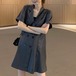 【予約】2c's double button mini one-piece dress