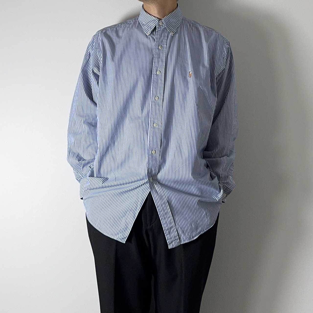 Ralph Lauren stripe shirt YARMOUTH L相当 古着 - 15