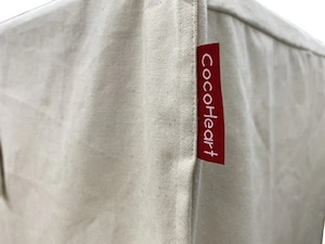 2段ケージ用 ケージカバー（縫製・帆布/綿100％） (Bタイプ, オフホワイト 生成り色）ココハート