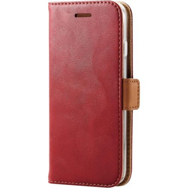 エレコム ELE iPhone SE 第2世代/第3世代 / 8 / 7 用 ケース 手帳型 レザー 耐衝撃 ステッチ レッド PM-A22SPLFYRD 1181