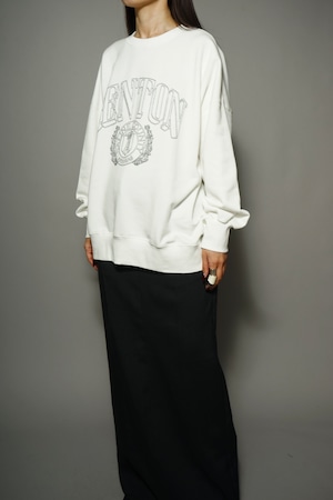 EMBROIDERY SWEAT TOPS (WHITE) 2402-72-T3521