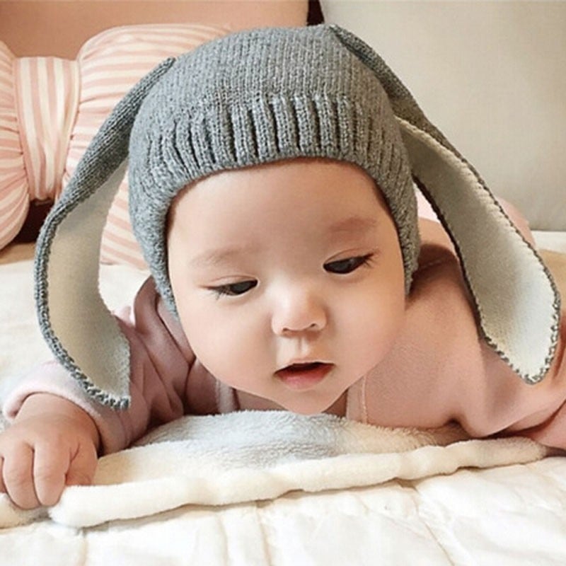 送料無料 ニットベビー帽子 赤ちゃん ウサギ 男の子 女の子 ベビー服