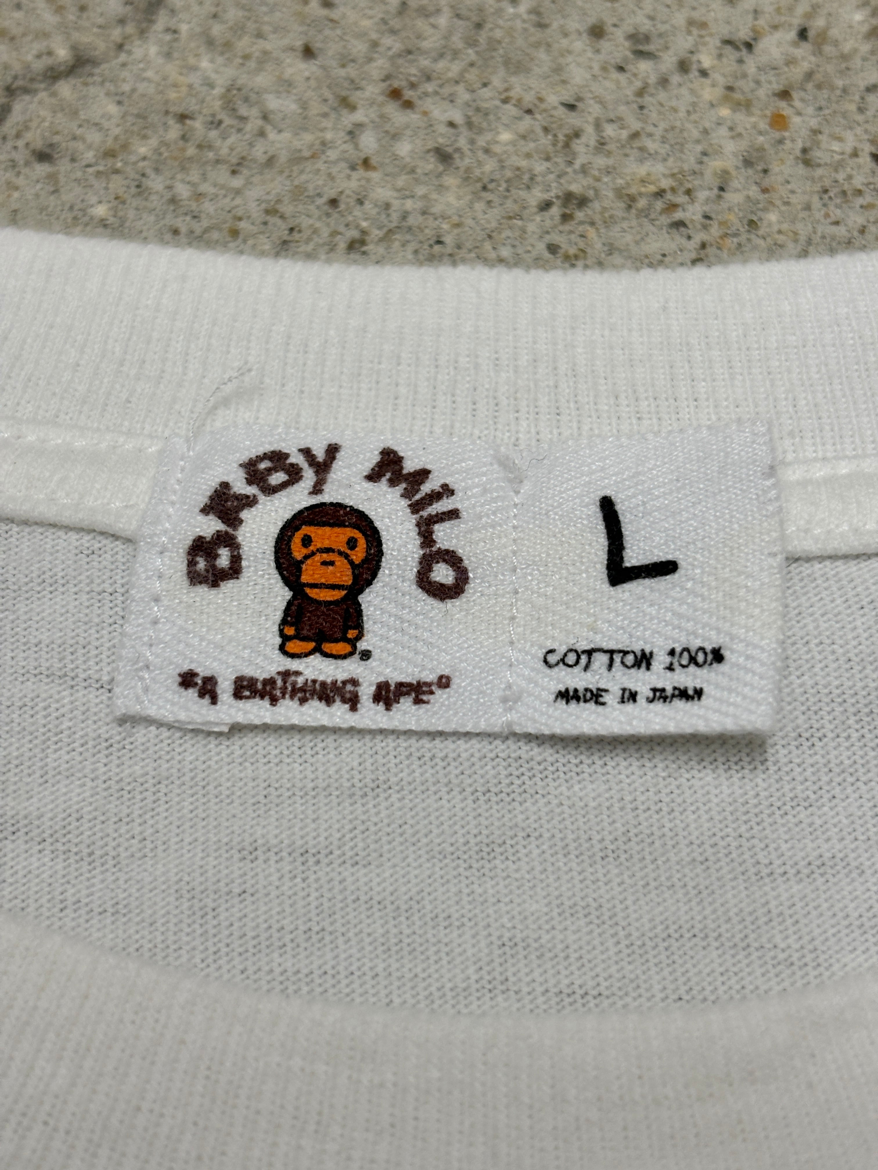 00s A BATHING APE/BABY MILO print Tee/L/ベイビーマイロプリントT/T