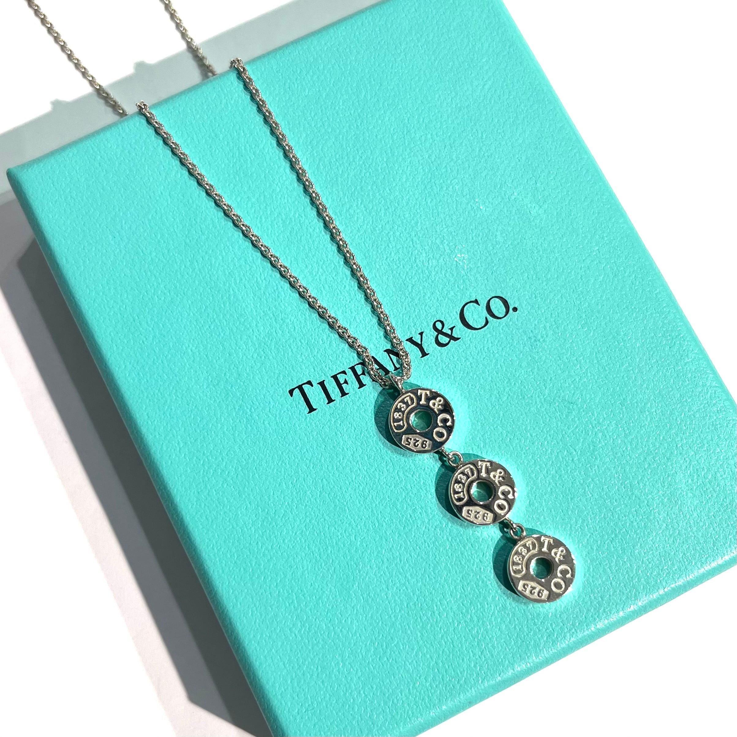 TIFFANY&CO.】T1980 3連サークルネックレス／ティファニー シルバー925