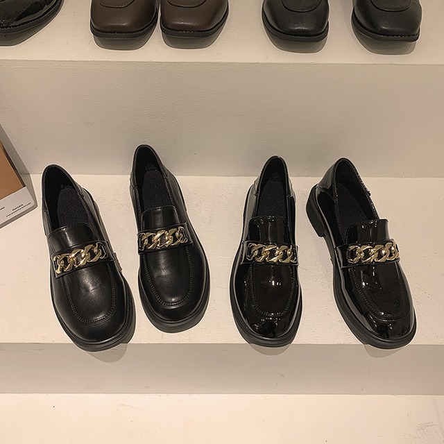 スタンダードスプリングスタイルレザーオータムシングルサマー 靴 シューズ レトロ ローファー 春物 夏物 秋物 フェイクシューズ74136058420