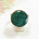 エメラルドの原石のリング フリーサイズ　天然石リング のセール通販　11592R