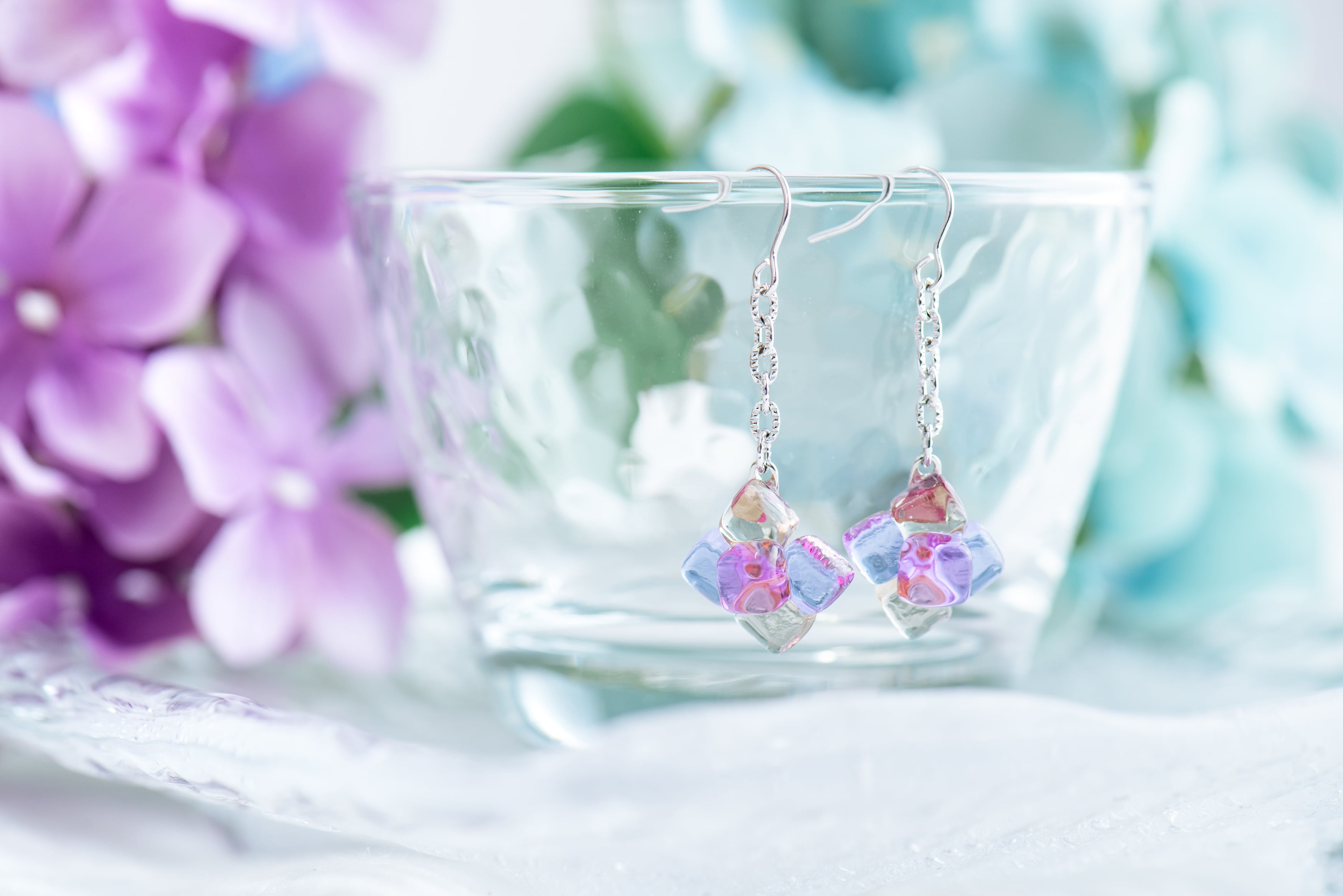 KAORUK18ピアス アジサイ AJISAI(アジサイ)【受注生産】|Take-c | すろーかるMarket
