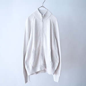 " BANANA REPUBLIC " ivory color cotton × linen knit blouson