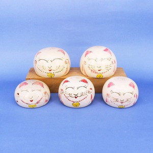 《 鳴子系・早坂利成 工人 》焼き絵　招き猫だるま