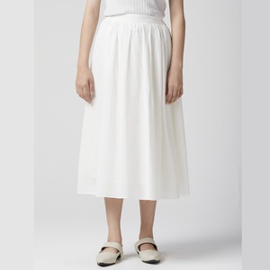 WOMEN スカート ギャザースカート ホワイト