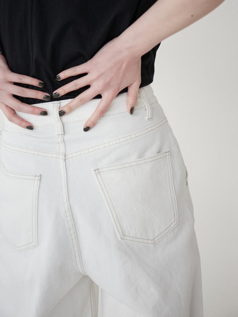 YENN】HIGH RISE TUCK WIDE PT WHITE-38 | Posie dress セレクトショップ