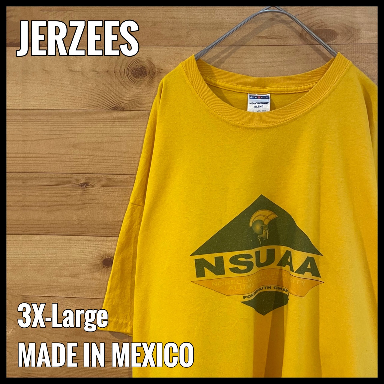 【JERZEES】NSUAA ロゴ プリント Tシャツ 3XL ビッグサイズ オーバーサイズ US古着 アメリカ古着