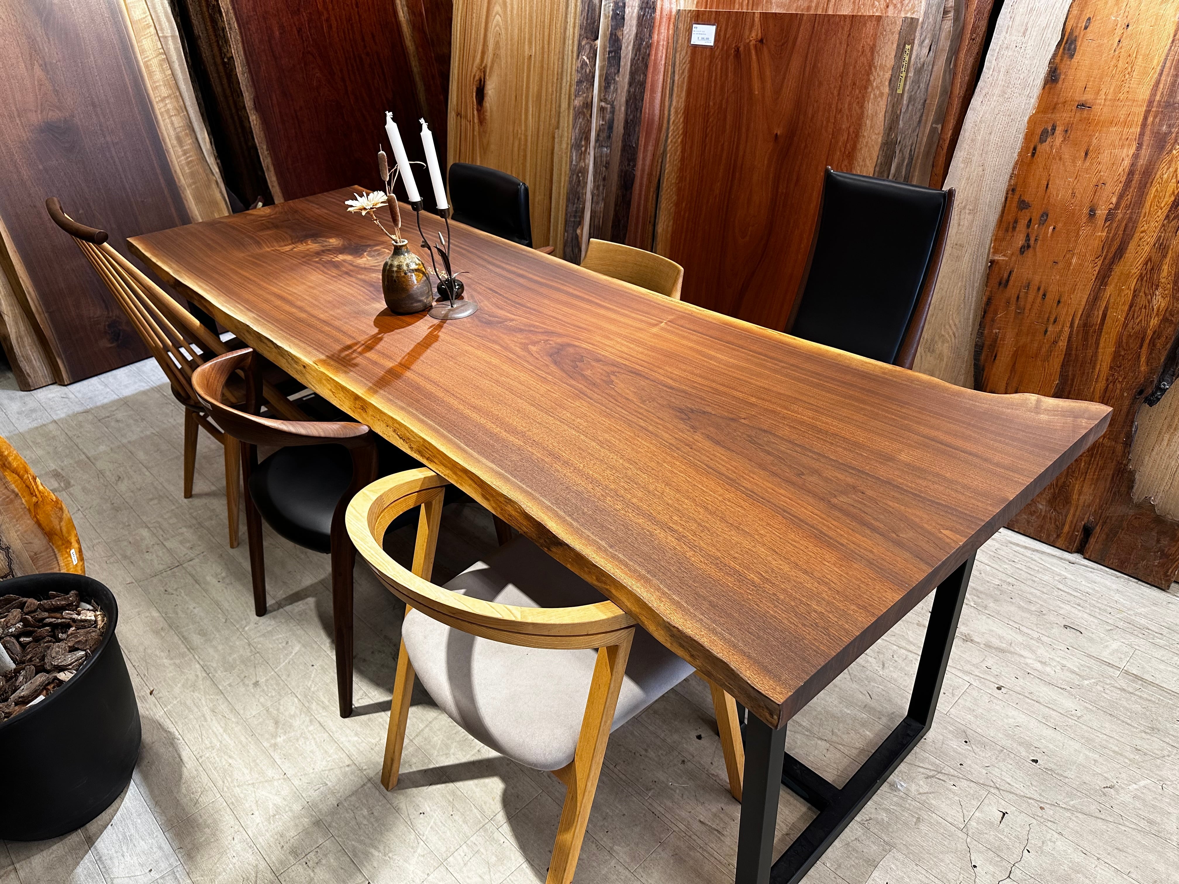 ウォールナット_2400×750-900×45_浅草本店_テーブル天板/一枚板 242309