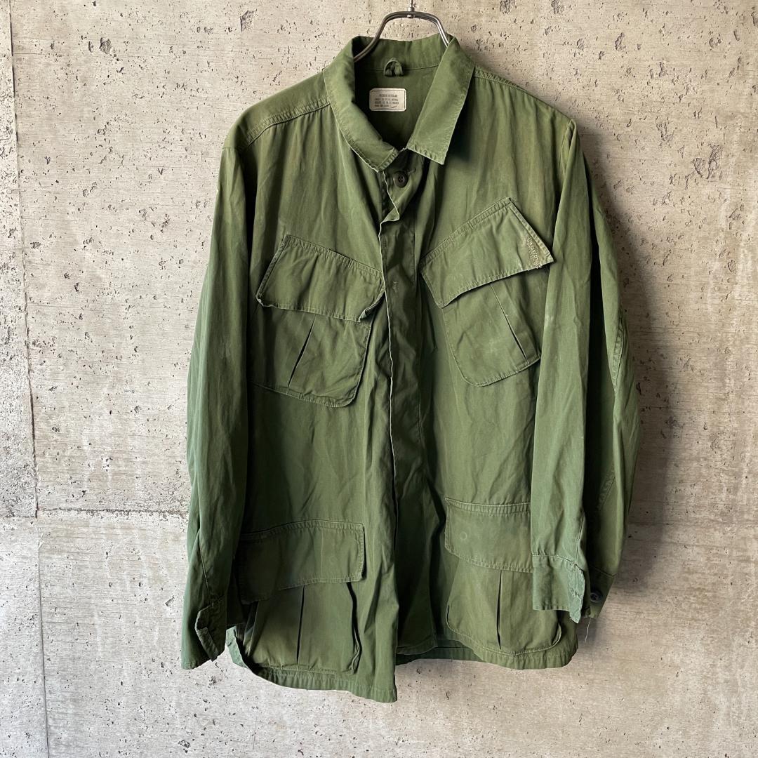 70s US ARMY 米軍 ジャングルファティーグ 4th リップ S-S