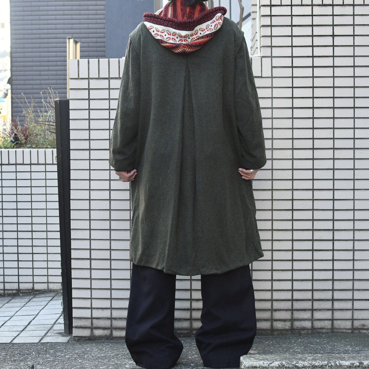 BELFE mohair blend Balmacaan coat