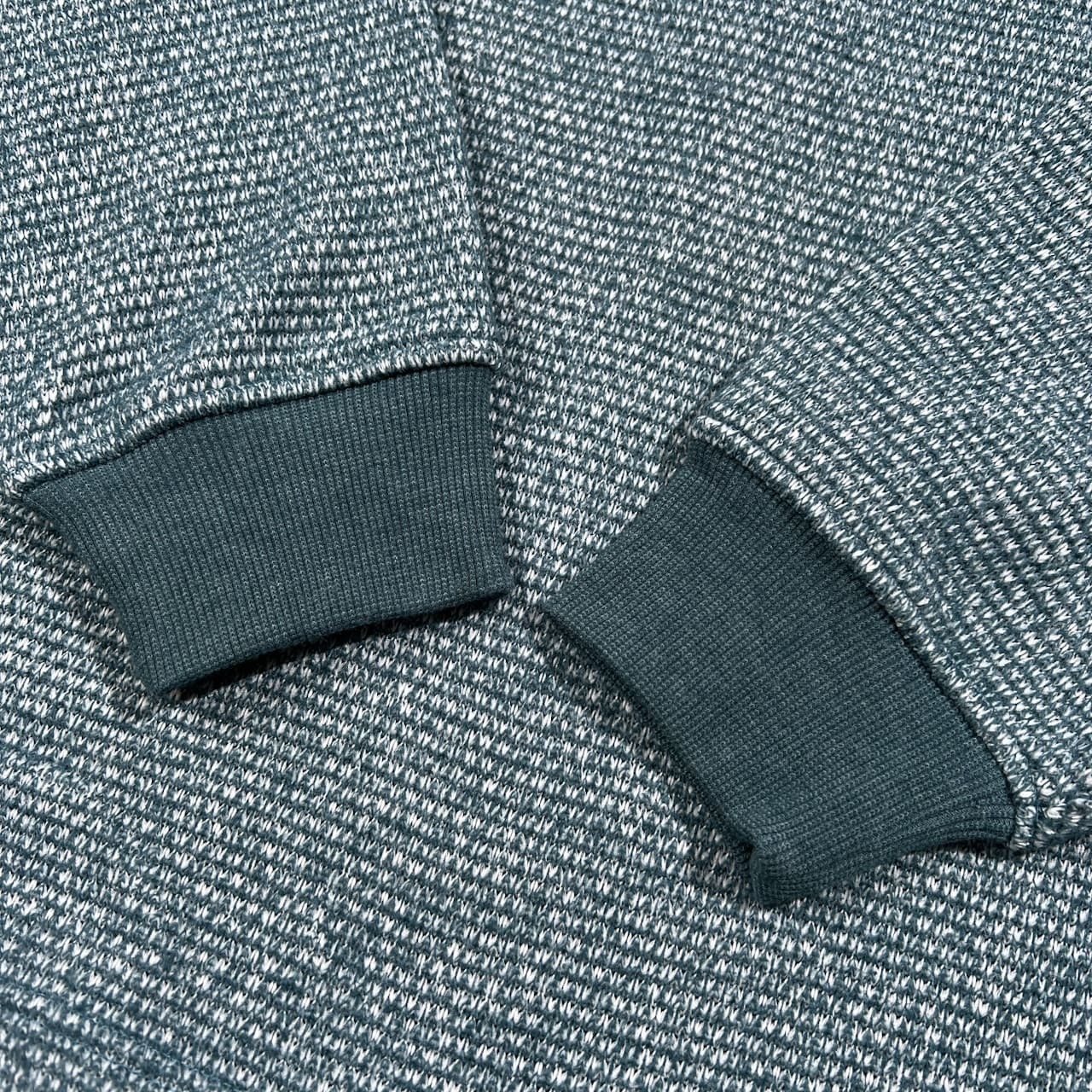 CROCODILE クロコダイル ハイネック ハーフスナップボタン ジャガード スウェット トレーナー シャツ サイズ LL /水色系/メンズ