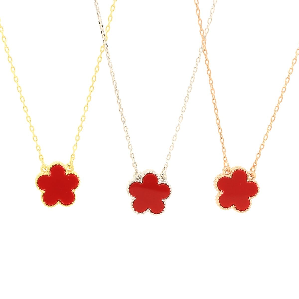関税,送料無料Ted Baker Lillifora花フラワーモチーフネックレス 皐花 ネックレス 1花 レッド 赤 フラワーモチーフ お花