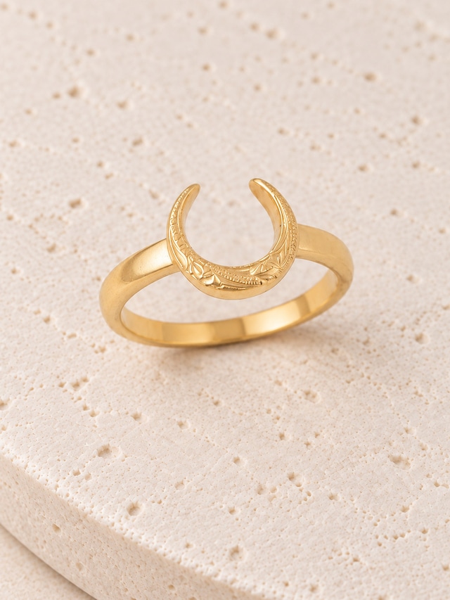 316L hawaiian horseshoe ring #r14