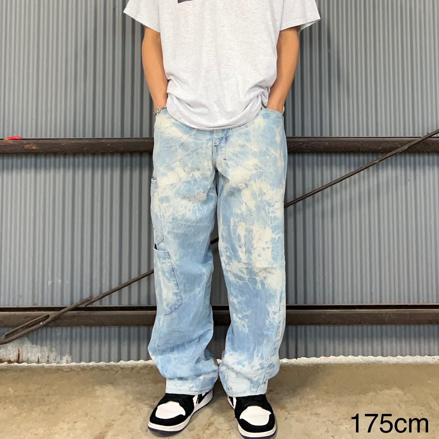 W34×L34】FUBU デニムパンツ 革パッチ | 古着屋OLDGREEN