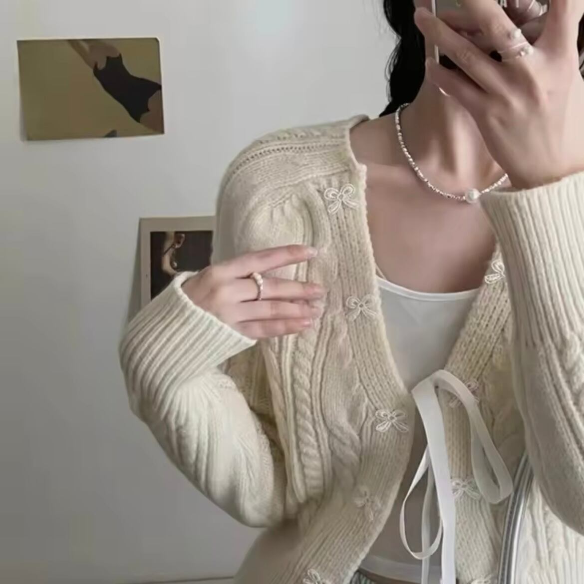 ロマンティックリボンカーディガン