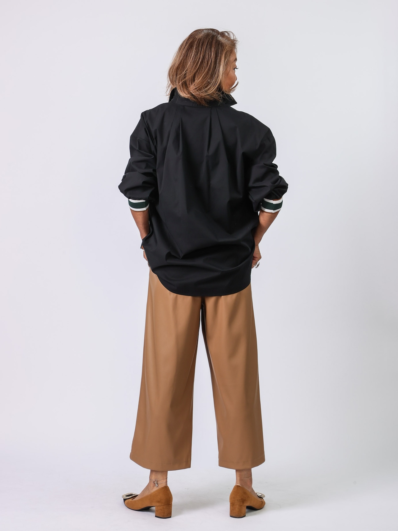 BRAHMIN(リブ使いデザインシャツ)